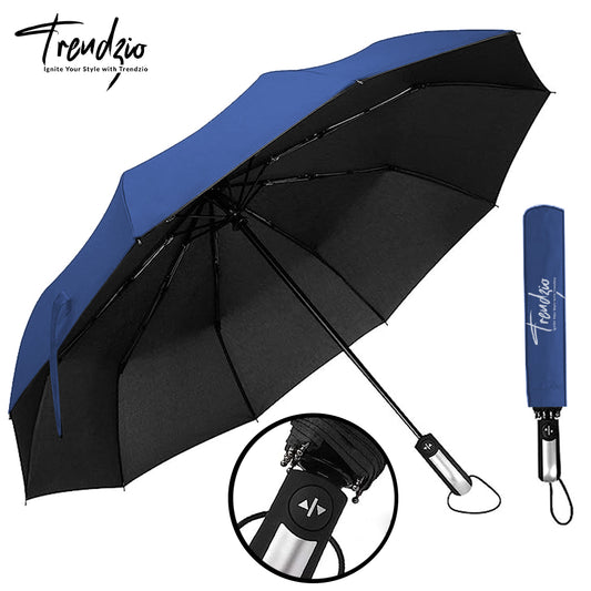 TRENDZIO Automatic Open & Close Windproof Umbrella | 10-Rib UV Protection Folding Travel Umbrella for Rain & Sun